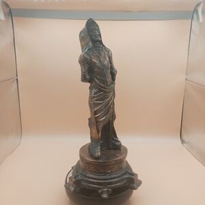 Double Sided Cast Metal Statue Mephistopheles Style Gothic Sculpture *patina
